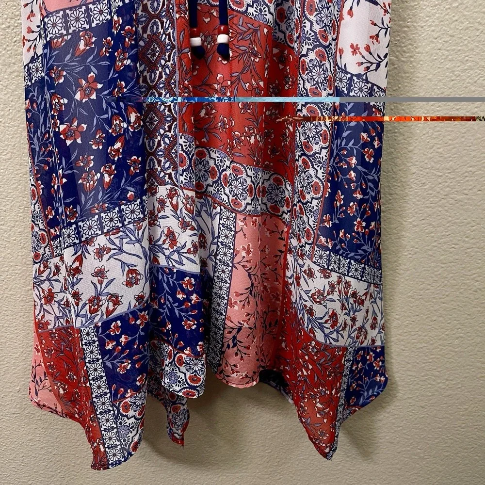 Jona Michelle Girls Americana Patchwork Summer Dress Patriotic 4th July Size 7‎